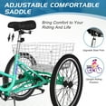 thumbnail image 5 of FICISOG Foldable Adult Tricycle for Women, 7 Speed Adult Folding Trikes with Rear Basket, Carbon Steel 3 Wheel Cruiser Bik with Double-Wall Wheel Rims for Women Men Seniors, 20"/24"/26", 5 of 9
