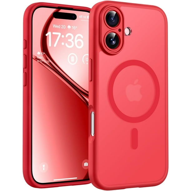 Funda de teléfono TOCOL para iPhone 17 de 6.3 pulgadas con Magsafe Red