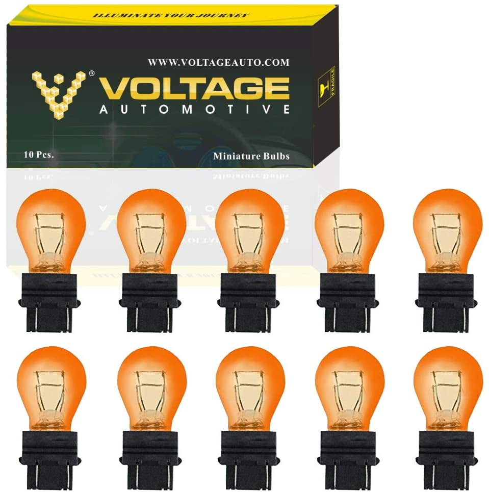 10 Pack Voltage Automotive 1157A 1157NA 1157 Amber Automotive Brake Light Turn Signal Side Marker Light Bulb OEM Replacement 