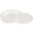 thumbnail image 5 of Pioneer Plastics 173C Clear Round Plastic Container with Frosted Bottom, 6" W x 1.375" H, Pack of 2, 5 of 5