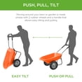 thumbnail image 5 of Best Choice Products Dual-Wheel Home Wheelbarrow Yard Garden Cart for Lawn, Construction - Orange, 5 of 8