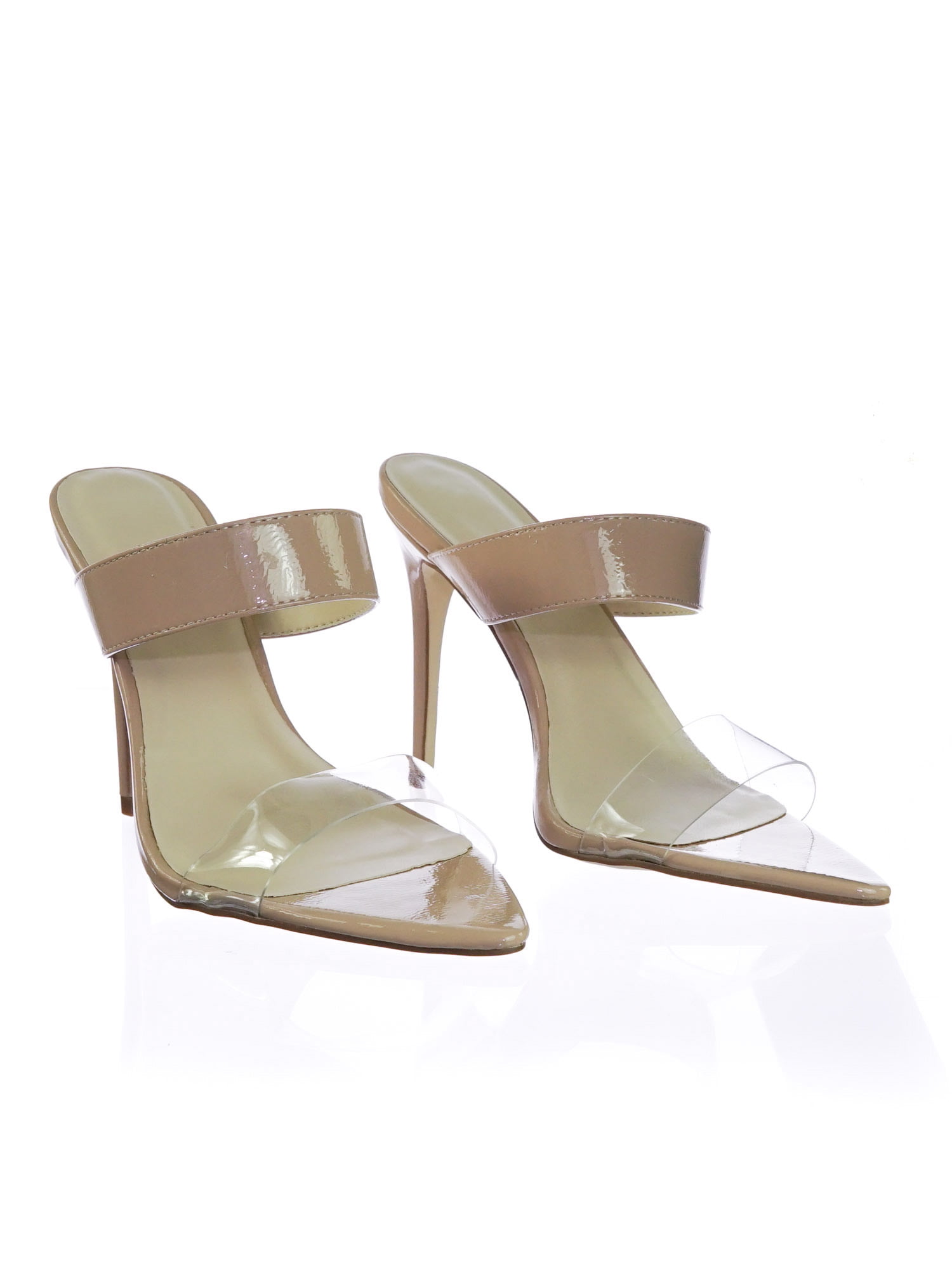 perspex pointed mules