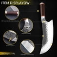 thumbnail image 4 of Forged Butcher Knife High-carbon Boning Knife,8-inch Meat Cleaver for Kitchen Chopping Cutter Cooking Knife with Sheath, 4 of 5