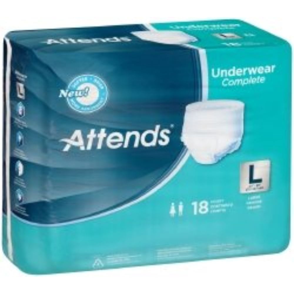 ATTENDS Absorbent Underwear Attends Pull On Large Disposable Heavy