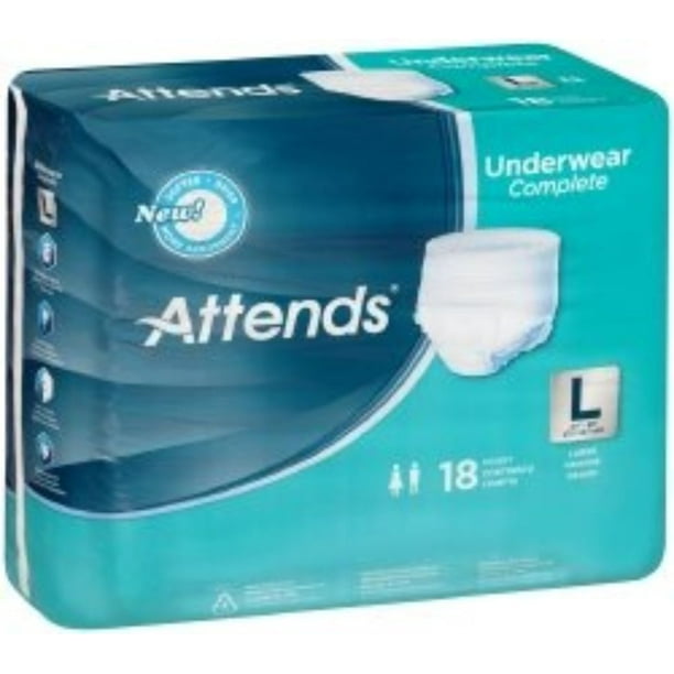 ATTENDS Absorbent Underwear Attends Pull On Large Disposable Heavy