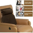 thumbnail image 5 of Sherpa Fleece Lumbar Support Pillow with Headrest for Recliner,Memory Foam Recliner Chair Cushion for Back Pain,Big High Back Support for Recliner with Chair Headrest for Elderly (Dark Coffee), 5 of 15
