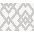 thumbnail image 1 of Metropolis - Urban Graphic Stripes Floral Textured Plain White Wallpaper Roll, 1 of 1