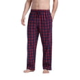 thumbnail image 2 of CYZ Men's 100% Cotton Super Soft Flannel Plaid Pajama Pants-NavyRed-2XL, 2 of 3