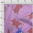 thumbnail image 2 of oneOone Cotton Cambric Pink Fabric Tropical Parrot With Leaves Fabric For Sewing Printed Craft Fabric By The Yard 42 Inch Wide, 2 of 4