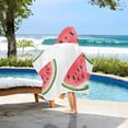 thumbnail image 3 of Yayeee Kids Hooded Towels Toddler Soft Absorbent Beach Bathing Wrap 50" x 23.5", White Watermelon, 3 of 5