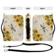 thumbnail image 5 of ZUXONGSY Dragonfly Sunflower Print Bible Case for Men Women Leather Bible Cover Large Bible Bag with Shoulder Strap and Handle Zippered Bible Protective Carrier Sturdy Scripture Bag, L, 5 of 7