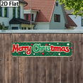 thumbnail image 2 of 2D Flat, 1pc Vintage Merry Christmas Metal Sign, 16*4 Inch Rustic Farmhouse Wall Decor with Red Green Checkered Pattern, Perfect for Holiday Home Decoration, Indoor, Outdoor Use, 2 of 9