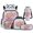 Pink Ice Cream Capybara, variant on Bulopur 17 Inch 4 Piece Backpack Set Sunflower Bee Axolotl Print School Bookbag with Lunch Box, Water Bottle Holder and Pencil Case for School Daily Use