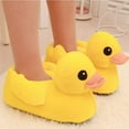 thumbnail image 3 of Duck Slippers, Yellow Duck Plush Cotton Slippers Household Shoes Antiskid Indoor Home Slippers, 3 of 9