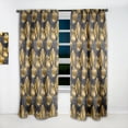 thumbnail image 2 of Designart 'Palm Golden Leaves III' Mid-Century Modern Curtain Panel, 2 of 5