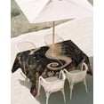 thumbnail image 3 of 60x84 Inch Outdoor Tablecloth with Umbrella Hole Zipper Rectangle Coastal Vintage Seahorse Rectangular Tablecloths Outside Waterproof Summer Ocean Starfish Coral Patio Table Cover for Picnic Party, 3 of 8