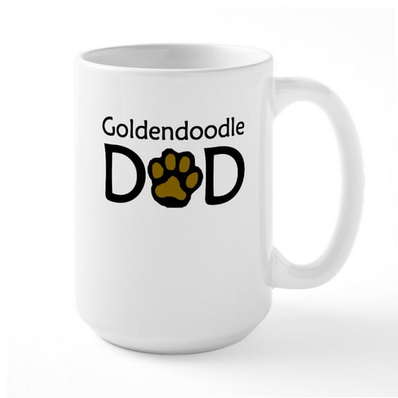 CafePress - Goldendoodle Dad Mugs - 15 oz Ceramic Large White Novelty Mug