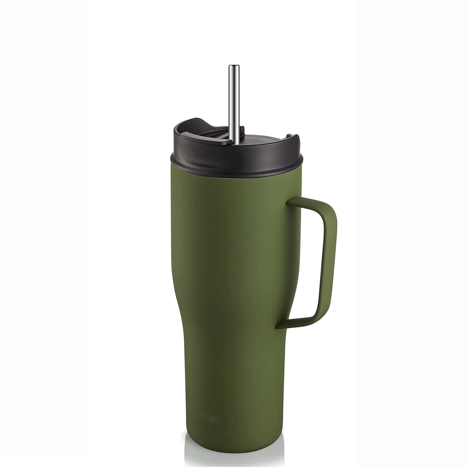 30 oz Tumbler Mug with Lid and Straw, Insulated Travel Coffee Mug with