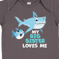 thumbnail image 4 of Inktastic My Big Sister Loves Me with Cute Sharks Boys or Girls Baby Bodysuit, 4 of 5