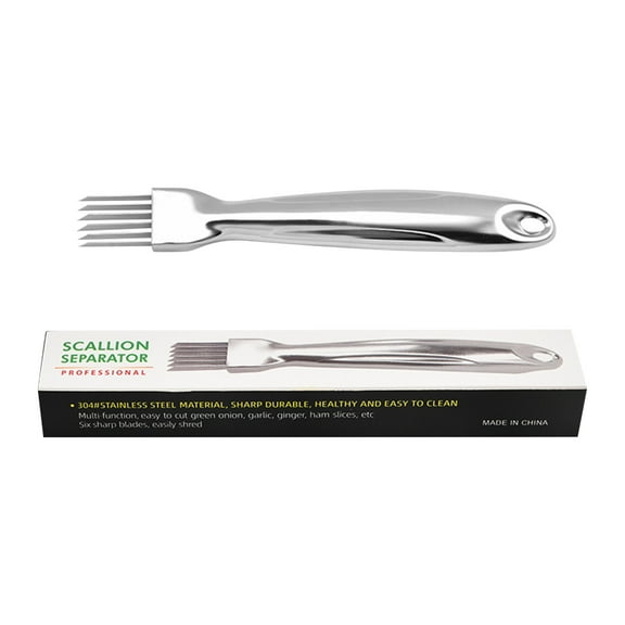 Toycle Shred Silk The Knife 2025 Stainless Steel Chopped Green Knife Kitchen Vegetable Cutter Scallion Shredding Cutter Shred Knife Household Multifunction(L,metal)