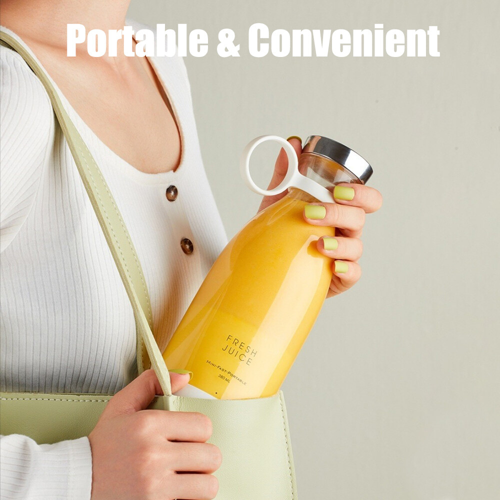 Aoresac Personal Size Blender Battery Powered USB Rechargeable Portable Blender for Shakes and Smoothies 350ml Fresh Juice Blender Cup with Stainless Steel 4 Blades for Travel Gym Kitchen