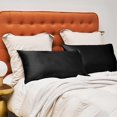 thumbnail image 3 of Funda de almohada para cabello y piel, fundas de almohada gris claro, tamaño estándar, juego de 2, fundas de almohada de satén suave y lujoso, paquete de 2 con cierre de sobre (20 x 26), 3 of 5
