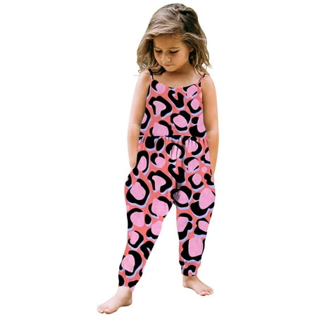 

Tagold Fall Savings Clearance Kids Winter Jumpsuits Romper Toddler Baby Girl Jumpsuits Cartoon Printing Strap Romper Pants With Pockets