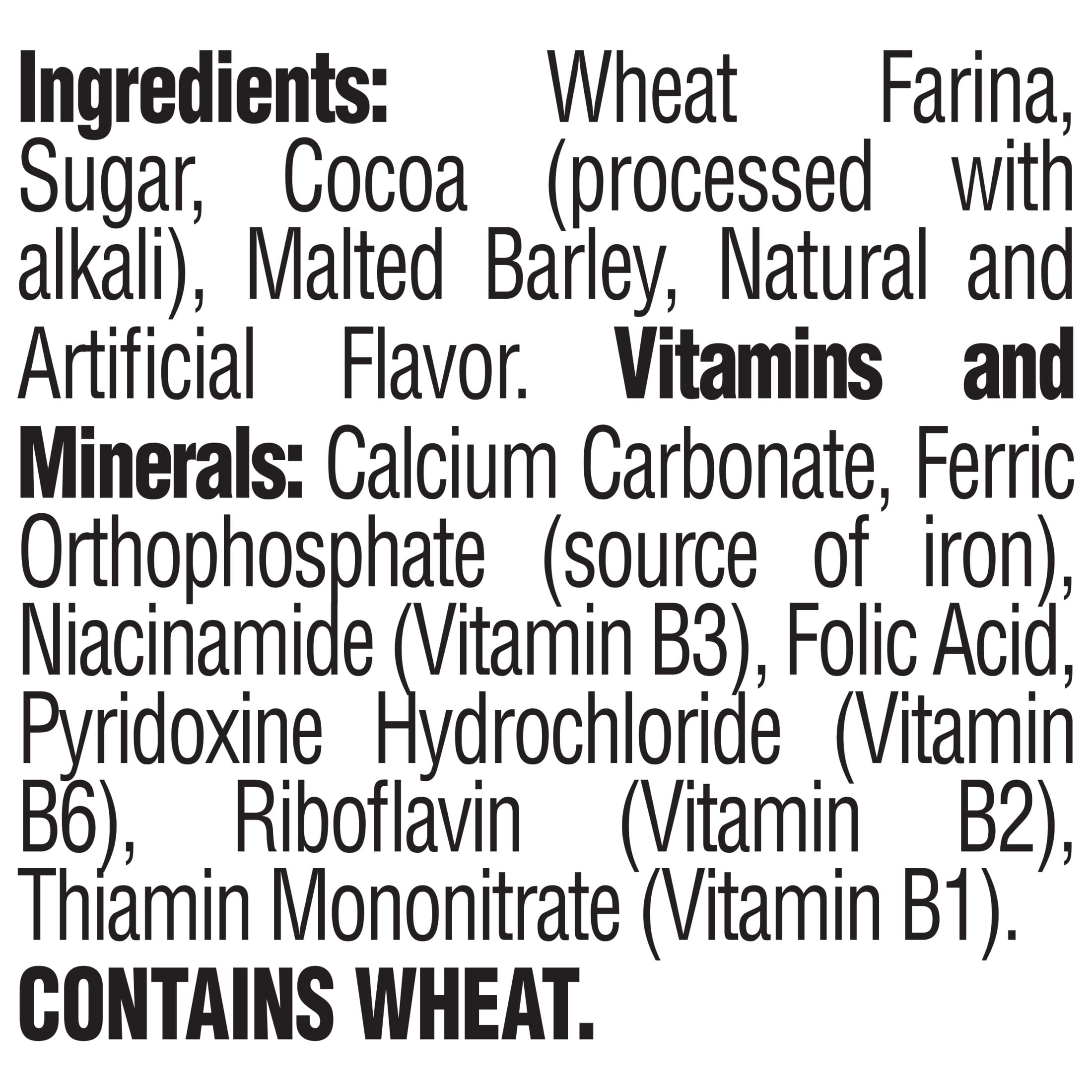 Malt-O-Meal Chocolate Hot Wheat Cereal, Quick Breakfast, Iron & Folate, 28 oz Box