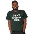 thumbnail image 4 of I Love My Awesome Wife Cute Husband Men's Graphic T Shirt Tees Brisco Brands 2X, 4 of 6