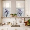 thumbnail image 3 of Abstract Gradient Stripe Curtain Valances Set Gray Yellow Watercolor Kitchen Curtains 36&nbsp;inch Length Rod Pocket Valance and Tiers 3 Piece Set Small Bedroom Bathroom Laundry Decor, 3 of 9