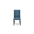 thumbnail image 2 of Exquisite Dining Chair Set - Elegant Design, Asian Hardwood, Foam Padded Seats, Mineral Blue Linen Fabric, Modern Structure, High Back, Sturdy Legs, Timeless & Comfortable - Set of 2 Chairs, 2 of 2