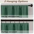 thumbnail image 5 of MKHILL Aether Ever Green Blackout Curtains 2 Panels, 54 Inch Long Room Darkening Window Drapes for Bedroom Living Room Half Window, Each 40" W x 54" L, Ever Green, 5 of 9