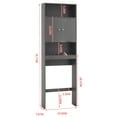 thumbnail image 5 of UWR-Nite Over The Toilet Storage Cabinet, Double Door Bathroom Storage Organizer, Bathroom Shelf Over Toilet, Toilet Rack with Inner Shelf and Open Storage Shelf, 5 of 6