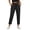 Black, variant on SwiftWear Women's Cargo Joggers Outdoor & Casual Multi-Pocket Cropped Ankle Pants with Elastic Waist, Comfortable & Stretchy Activewear