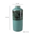 thumbnail image 4 of Ceramic Bottled Shaped Vase With Lifted Neck and Open Mouth, Blue, 4 of 4