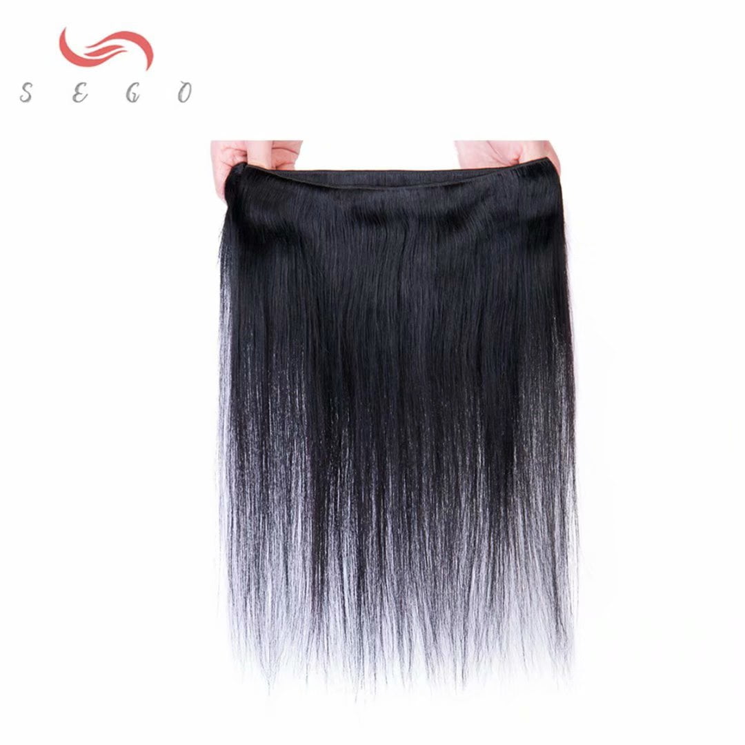 SEGO Brazilian Deep Wave Curly Human Hair Bundles Straight Loose Wave 100% Unprocessed Virgin Hair Kinky Curly Hair Extensions Natural Black