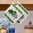 thumbnail image 2 of St. Patrick's Day Pot Holders for Kitchen Heatproof Potholder, 5 Pack Green and Black Checkered Lucky Hot Pads Multipurpose Oven Pads Cloth Potholders Trivet for Cooking Baking, 2 of 8