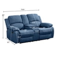 thumbnail image 6 of Aukfa Double Manual Recliner Chair, Overstuffed Loveseat with Cupholder for Living Room, Brown, 6 of 9