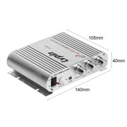 20W 12V Mini Hi-Fi Amplifier Booster Radio MP3 Stereo for Car Motorcycle Home