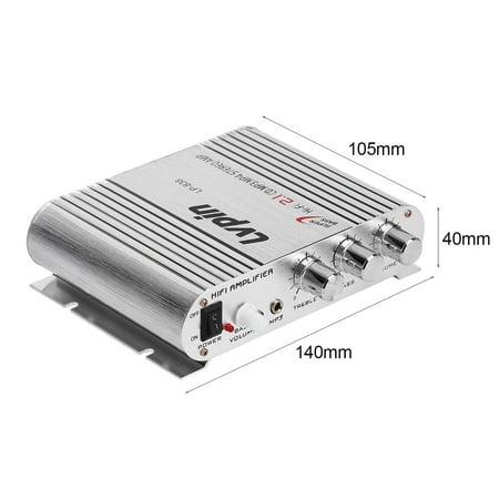 20W 12V Mini Hi-Fi Amplifier Booster Radio MP3 Stereo for Car Motorcycle Home