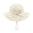 thumbnail image 4 of RMGVDSD Baby Girls Summer Hat Adjustable Bucket Hat Kids Summer Outings Vacation Picnics Casual Outfits Baby Outdoor Beach Hat, 4 of 4