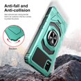 thumbnail image 5 of Compatible for Cricket Vision Plus Case w/Tempered Glass Screen Protector [Military Grade] Ring Car Mount Kickstand Shockproof Hard Phone Case - Teal, 5 of 7