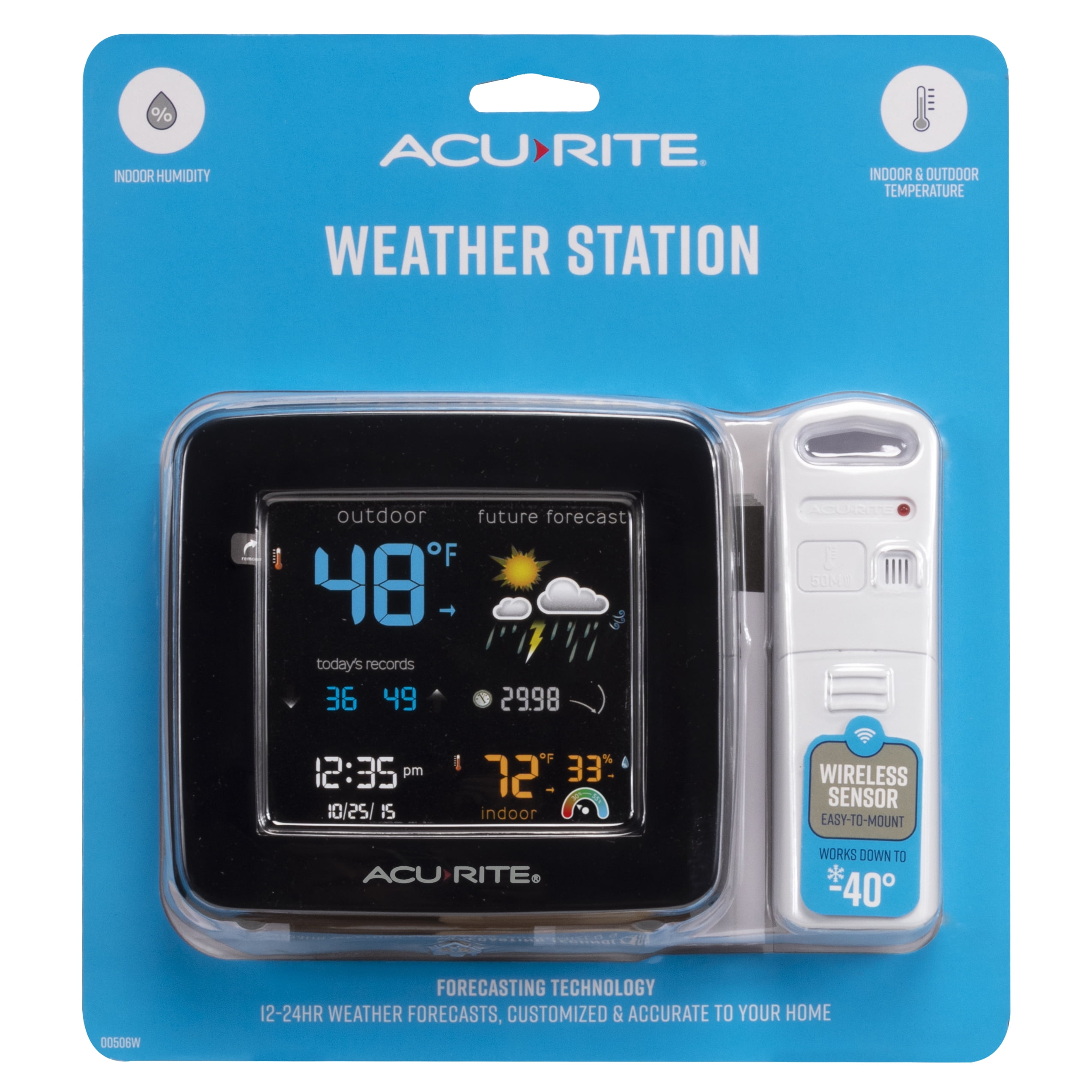 Acurite 1.6 W x 4.8 H Sensor Wireless Indoor & Outdoor Thermometer 00606A3,  1 - Smith's Food and Drug