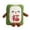 A009- Green (Fortune Tile), variant on Red Mahjong Plush Pillow with Cute Expression, Red Middle, Rich, Fortune, 4.3x5.9inch, for Home Decor, Office Napping, Festival Gift