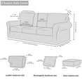 thumbnail image 2 of Eurhowing Velvet Sofa Slipcover, Pet-Friendly Stretch Couch Cover with Non-Slip Bottom & Cushion Covers, Washable Furniture Protector for 3-Seater Sofa, Light Gray, 2 of 9