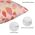 thumbnail image 3 of Honeii Strawberry Print Throw Pillow, Square Decorative Pillow Forms Soft Fluffy Plump Pillow Decorative Pillow Inserts,Couch Pillows-16"x16", 3 of 7