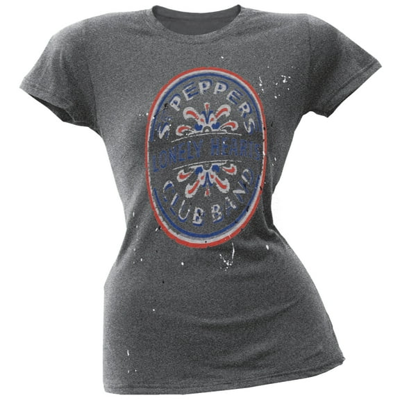 The Beatles Women's Juniors Sgt Pepper Splatter Short Sleeve T Shirt