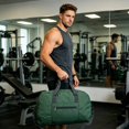 thumbnail image 4 of CSStudio Lightweight Foldable Gym Duffle Bag with Separate Shoe Compartment Water Bottle Pocket Detachable Strap for Travel Sports Weekend Trip, 4 of 7