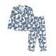thumbnail image 1 of Balery Beautiful Butterflies Conjunto de Pijama con Estampado para Mujer, Conjunto de Dos Piezas con Manga Larga, Ropa de Dormir Suave con Bolsillos, Pijamas Cómodos-Medium, 1 of 7
