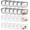 Black, White, variant on 24 PCS Clear Makeup Bag with Zipper, Waterproof Transparent Toiletry Bag Organizer, PVC Portable Cosmetic Bags for Women Men Traveling Vacation Bathroom Home (White)